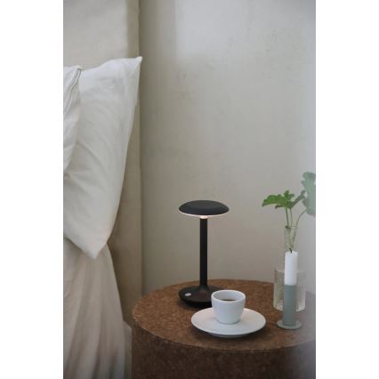 Markslöjd 108918 - Udendørs LED bordlampe dæmpbar og genopladelig PETIT LED/2W/1800 mAh 2200/2700/3000K IP44 sort