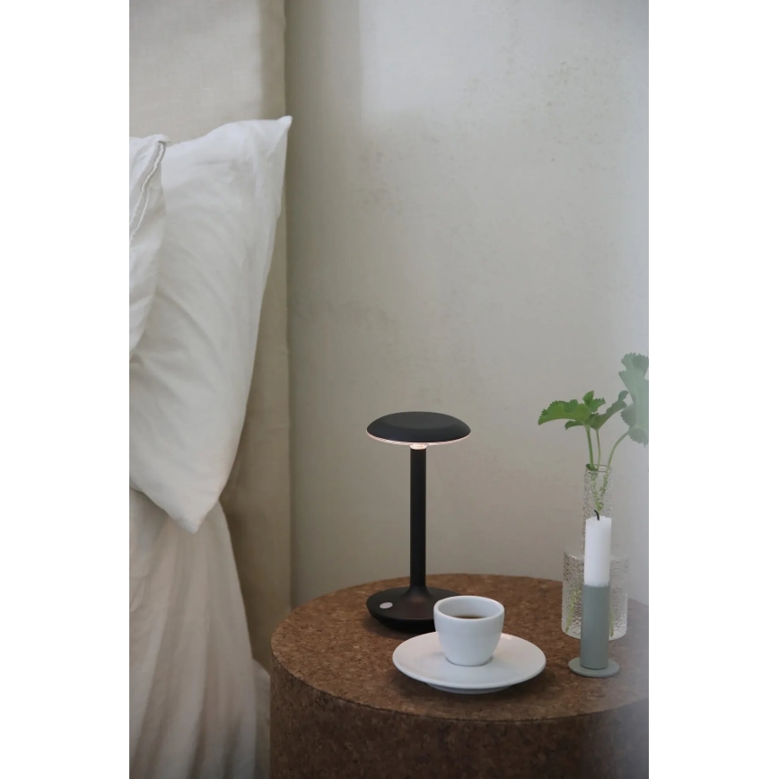 Markslöjd 108918 - Udendørs LED bordlampe dæmpbar og genopladelig PETIT LED/2W/1800 mAh 2200/2700/3000K IP44 sort