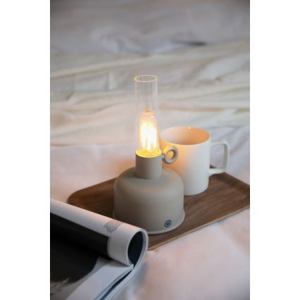 Markslöjd 108921 - Udendørs LED bordlampe dæmpbar og genopladelig ASTRID LED/2W/1200 mAh IP44 grå