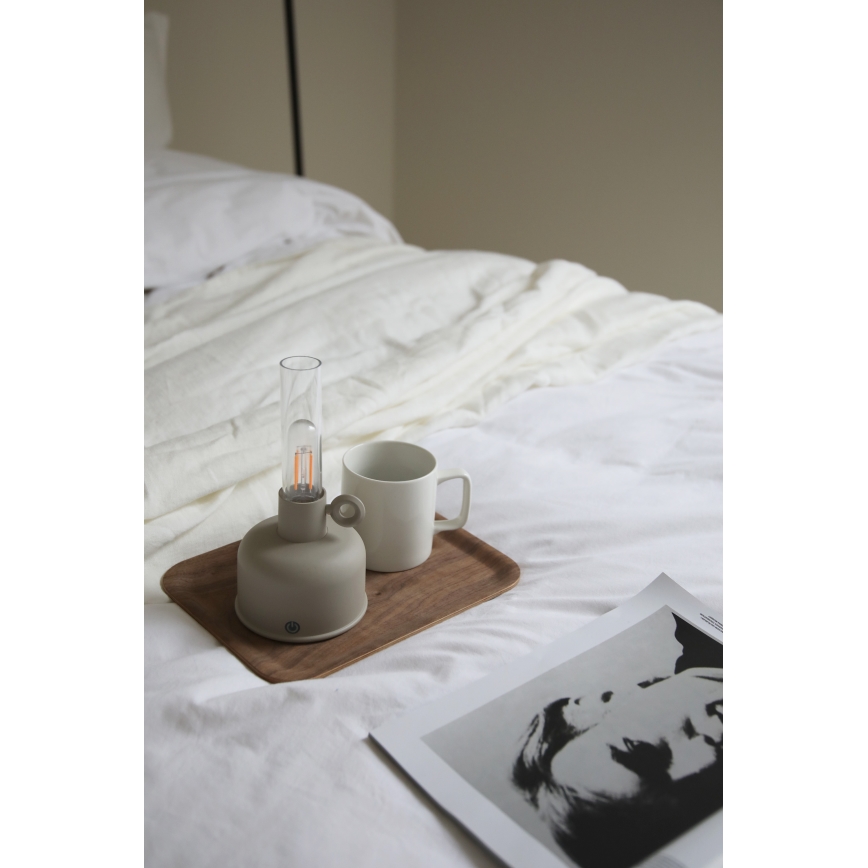 Markslöjd 108921 - Udendørs LED bordlampe dæmpbar og genopladelig ASTRID LED/2W/1200 mAh IP44 grå