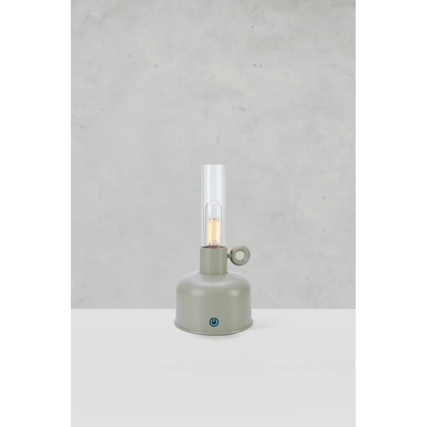 Markslöjd 108921 - Udendørs LED bordlampe dæmpbar og genopladelig ASTRID LED/2W/1200 mAh IP44 grå