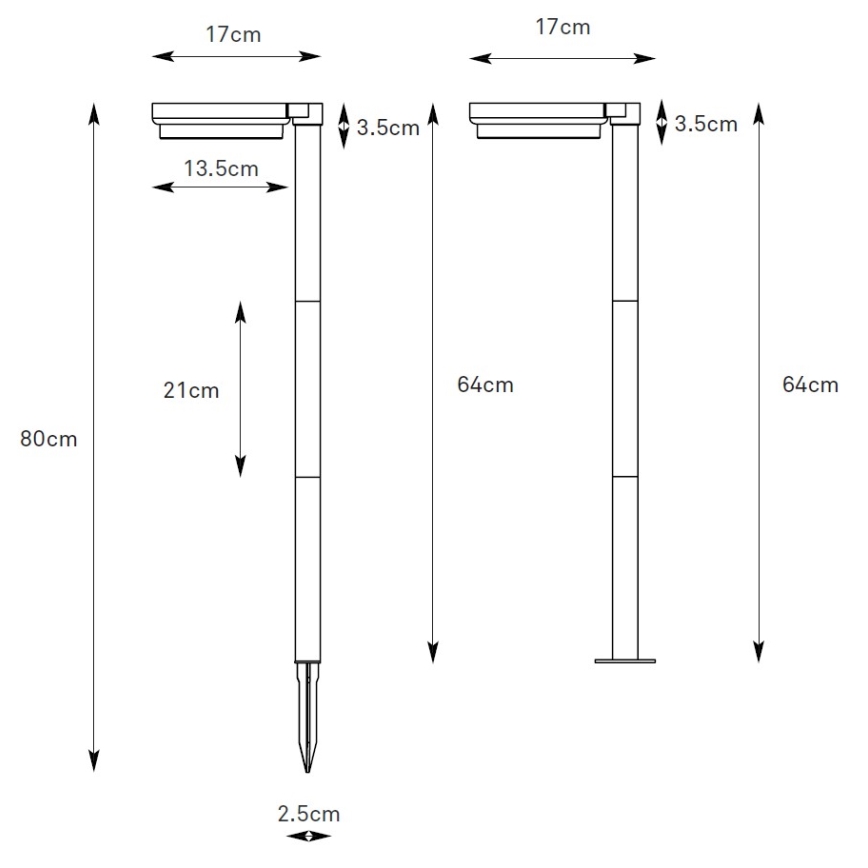 Markslöjd 108953 - Dæmpbar LED-solcellelampe FRAME, LED/2W/3,7V, 4000 mAh, IP44, sort