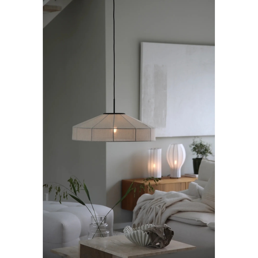 Markslöjd 108955 - Pendel ALIA på kabel 1xE27/60W/230V, hør/sort