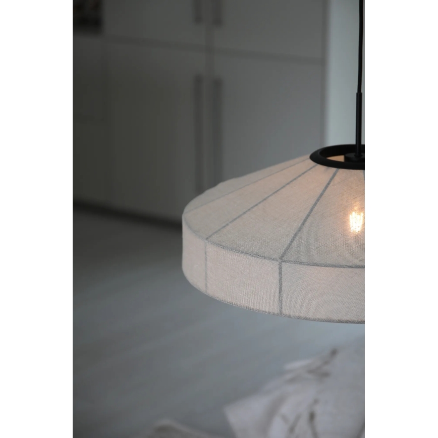 Markslöjd 108955 - Pendel ALIA på kabel 1xE27/60W/230V, hør/sort