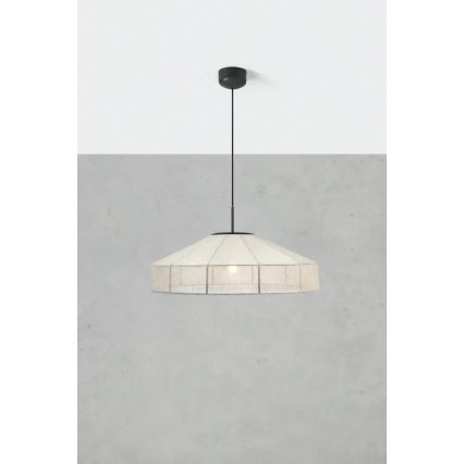 Markslöjd 108955 - Pendel ALIA på kabel 1xE27/60W/230V, hør/sort