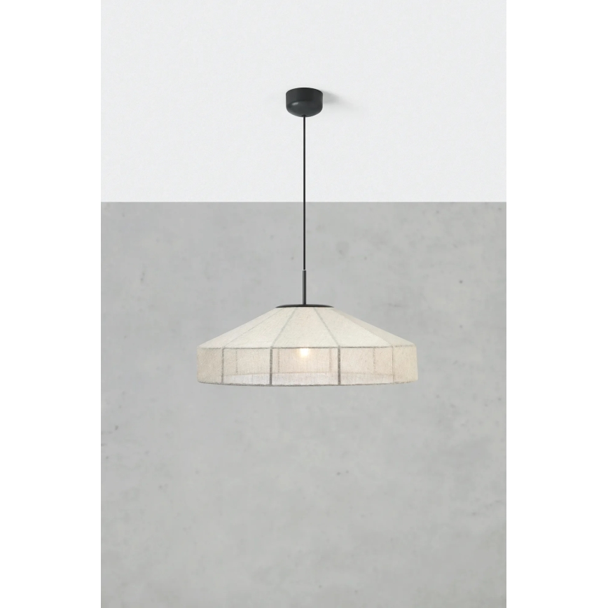Markslöjd 108955 - Pendel ALIA på kabel 1xE27/60W/230V, hør/sort