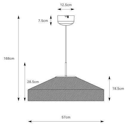 Markslöjd 108955 - Pendel ALIA på kabel 1xE27/60W/230V, hør/sort