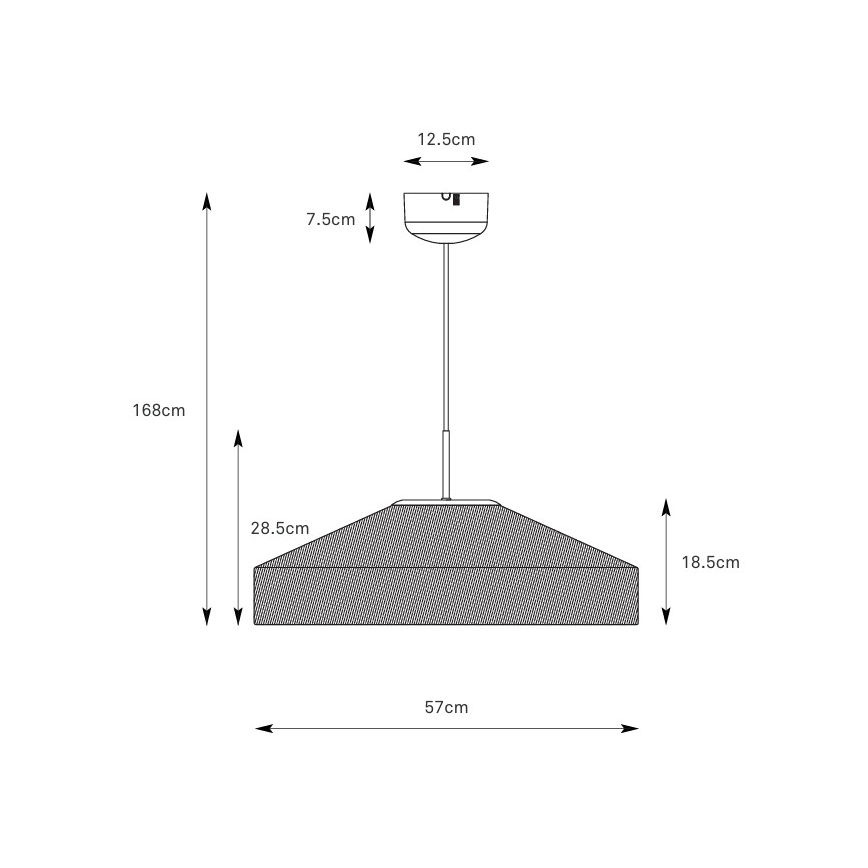 Markslöjd 108955 - Pendel ALIA på kabel 1xE27/60W/230V, hør/sort