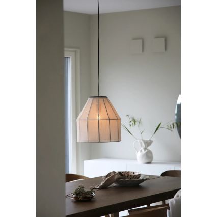 Markslöjd 108956 - Pendel på kabel AIKO 1xE27/60W/230V hør/sort