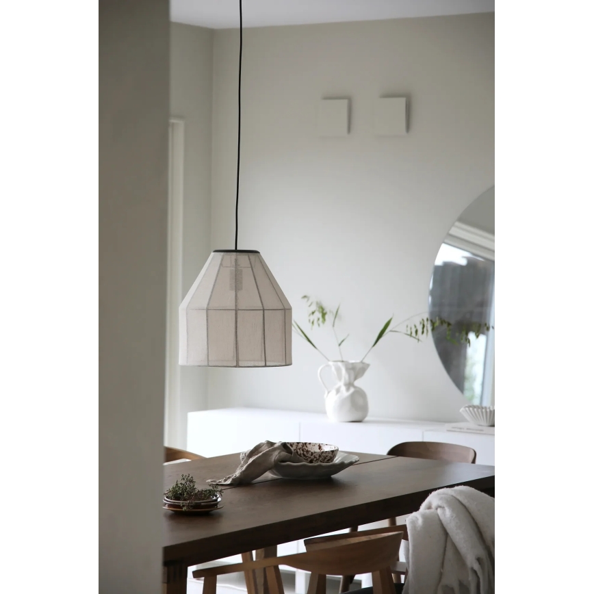 Markslöjd 108956 - Pendel på kabel AIKO 1xE27/60W/230V hør/sort