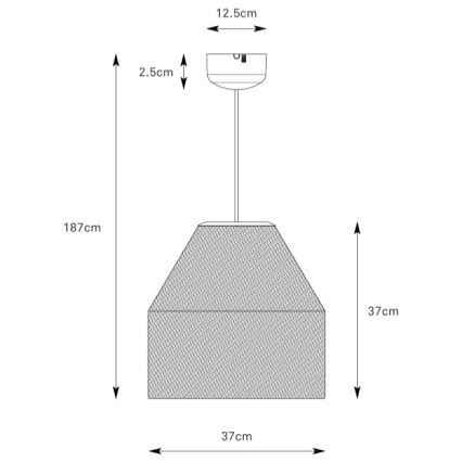 Markslöjd 108956 - Pendel på ledning AIKO 1xE27/60W/230V Ø 37 cm creme/sort