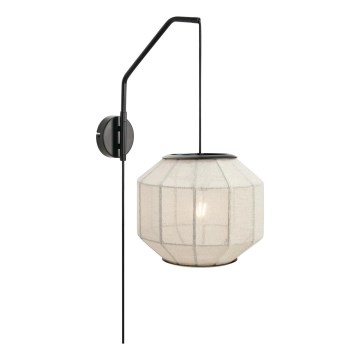 Markslöjd 108957 - Væglampe ASUKA 1xE27/60W/230V hør/sort