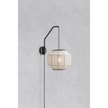 Markslöjd 108957 - Væglampe ASUKA 1xE27/60W/230V hør/sort