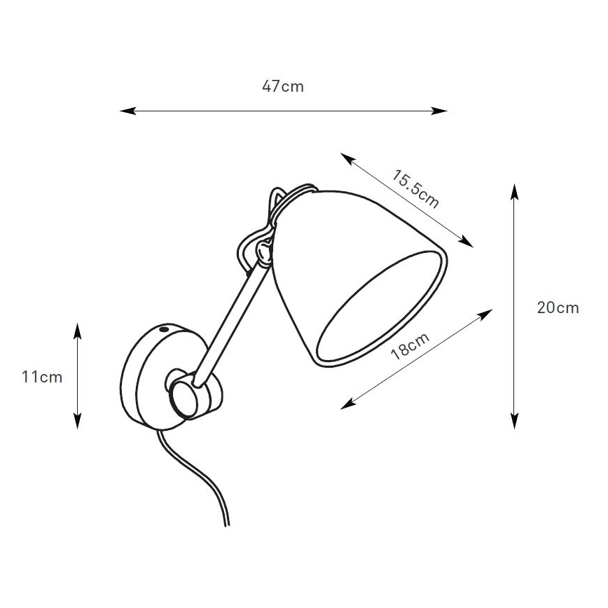 Markslöjd 108964 - Væglampe TILT 1xE27/60W/230V grå