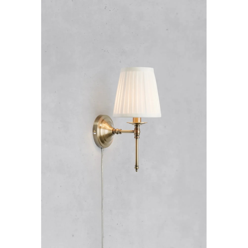 Markslöjd 108968 - Væglampe MANOR 1xE14/40W/230V hvid/messing