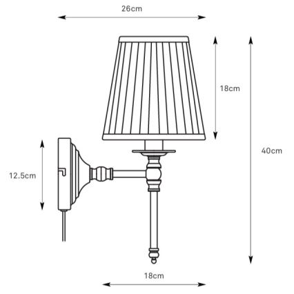 Markslöjd 108968 - Væglampe MANOR 1xE14/40W/230V hvid/messing
