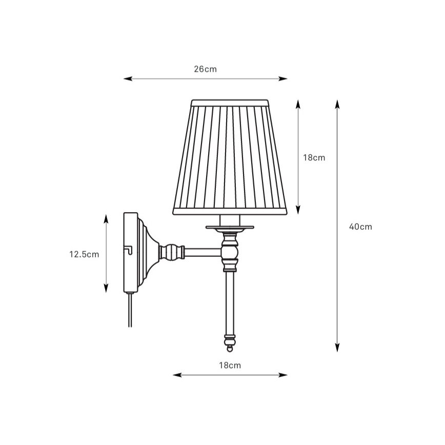 Markslöjd 108968 - Væglampe MANOR 1xE14/40W/230V hvid/messing