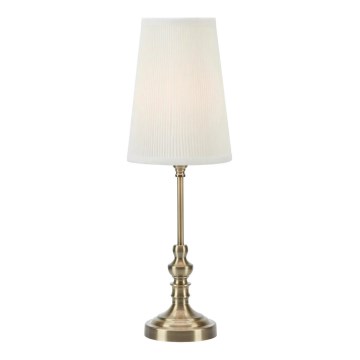Markslöjd 108969 - Bordlampe NOBLE 1xE14/40W/230V 56 cm hvid/messing