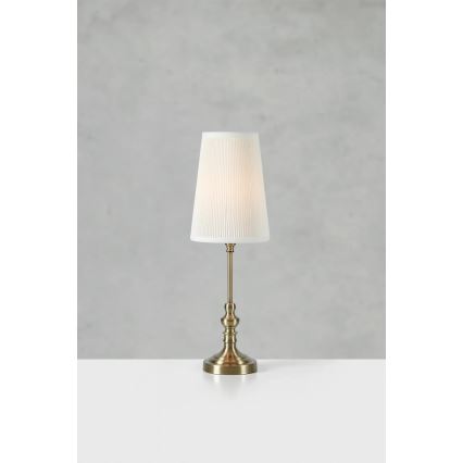 Markslöjd 108969 - Bordlampe NOBLE 1xE14/40W/230V 56 cm hvid/messing