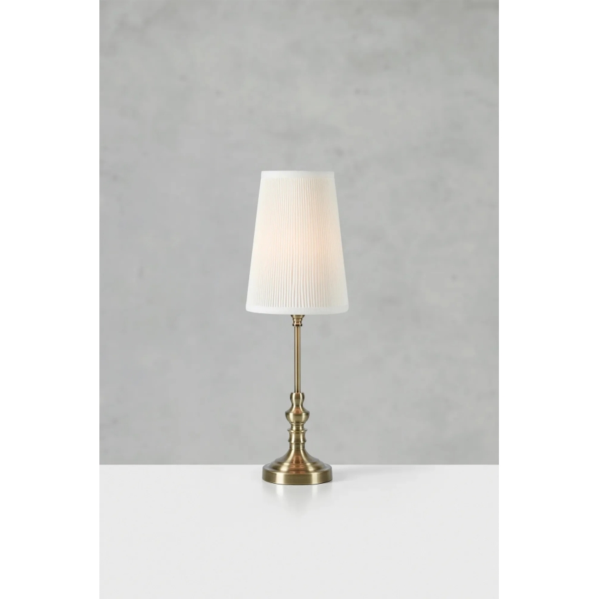 Markslöjd 108969 - Bordlampe NOBLE 1xE14/40W/230V 56 cm hvid/messing