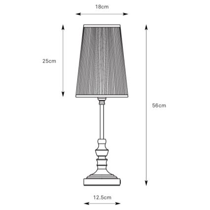 Markslöjd 108969 - Bordlampe NOBLE 1xE14/40W/230V 56 cm hvid/messing