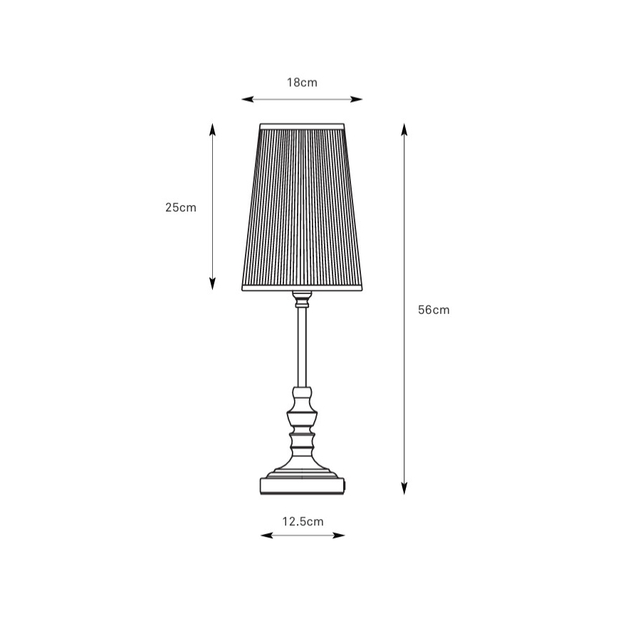 Markslöjd 108969 - Bordlampe NOBLE 1xE14/40W/230V 56 cm hvid/messing