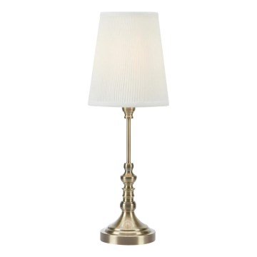 Markslöjd 108970 - Bordlampe NOBLE 1xE14/40W/230V 66 cm hvid/messing