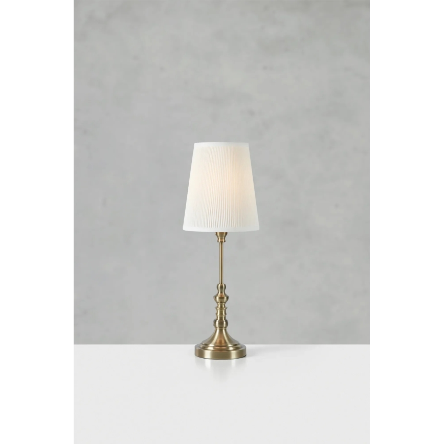 Markslöjd 108970 - Bordlampe NOBLE 1xE14/40W/230V 66 cm hvid/messing