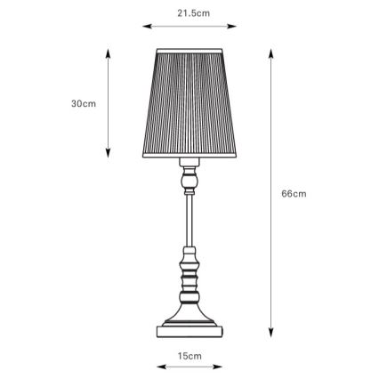 Markslöjd 108970 - Bordlampe NOBLE 1xE14/40W/230V 66 cm hvid/messing
