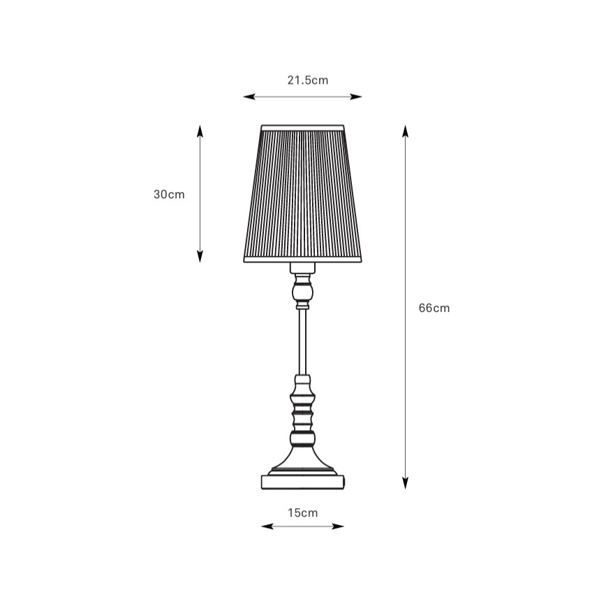 Markslöjd 108970 - Bordlampe NOBLE 1xE14/40W/230V 66 cm hvid/messing