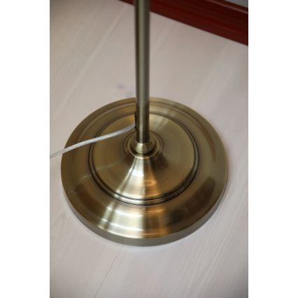 Markslöjd 108972 - Gulvlampe OXFORD 1xE14/40W/230V hvid/messing