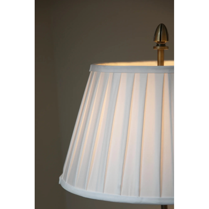 Markslöjd 108972 - Gulvlampe OXFORD 1xE14/40W/230V hvid/messing