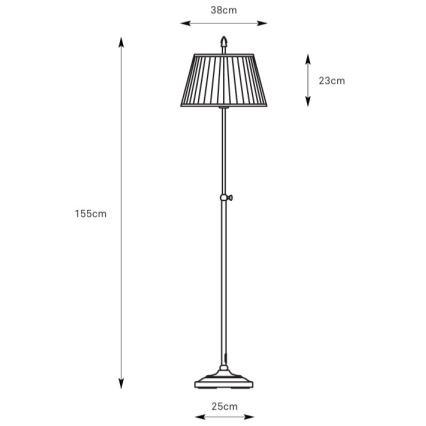 Markslöjd 108972 - Gulvlampe OXFORD 1xE14/40W/230V hvid/messing