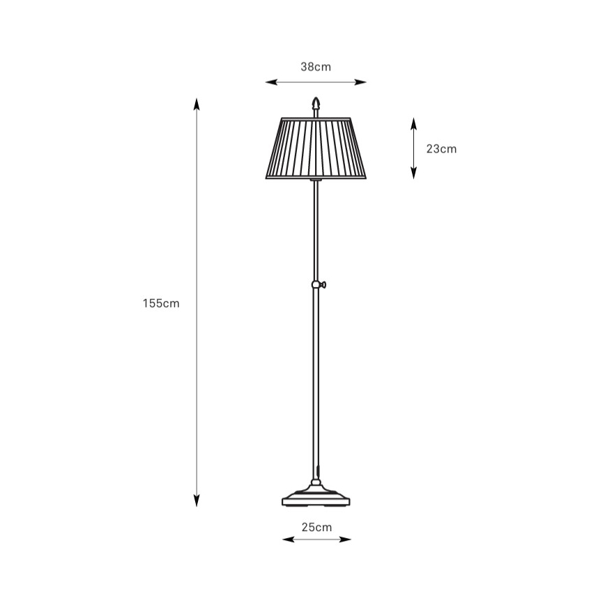 Markslöjd 108972 - Gulvlampe OXFORD 1xE14/40W/230V hvid/messing