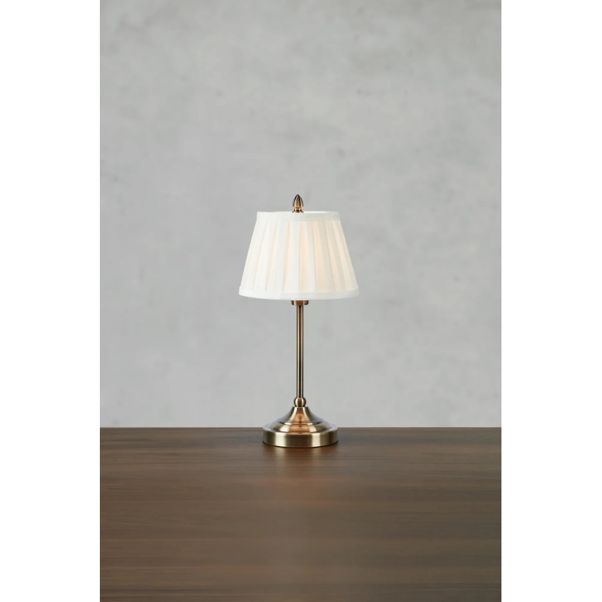Markslöjd 108973 - Bordlampe OXFORD 1xE14/40W/230V hvid/messing