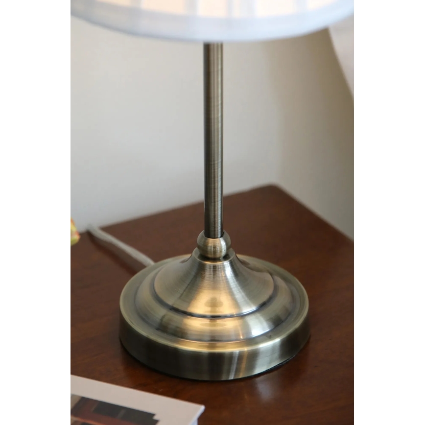 Markslöjd 108973 - Bordlampe OXFORD 1xE14/40W/230V hvid/messing