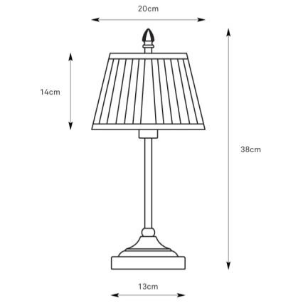 Markslöjd 108973 - Bordlampe OXFORD 1xE14/40W/230V hvid/messing
