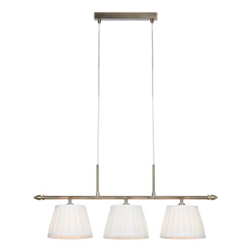 Markslöjd 108975 - Pendel på kabel OXFORD 3xE14/40W/230V messing/hvid