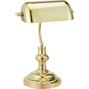 Markslöjd 108977 - Bordlampe BANKERS 1xE14/40W/230V guld