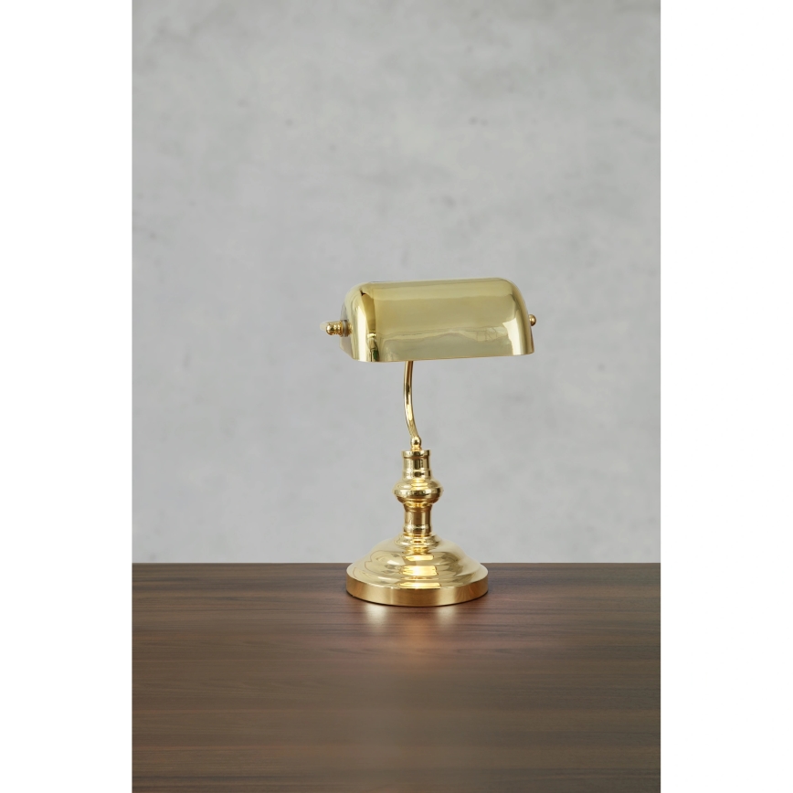 Markslöjd 108977 - Bordlampe BANKERS 1xE14/40W/230V guld