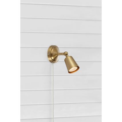 Markslöjd 108978 - Vægspot TINY 1xGU10/7W/230V i messing