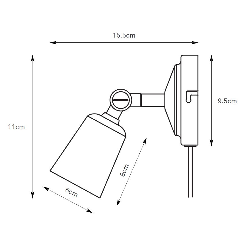Markslöjd 108978 - Vægspot TINY 1xGU10/7W/230V i messing