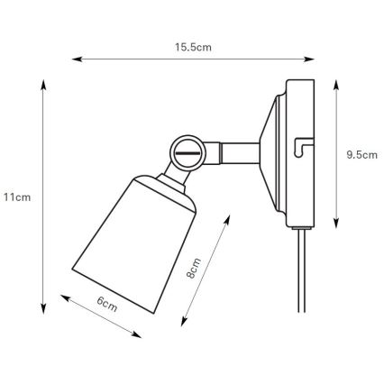 Markslöjd 108979 - Vægspot TINY 1xGU10/7W/230V, blank krom