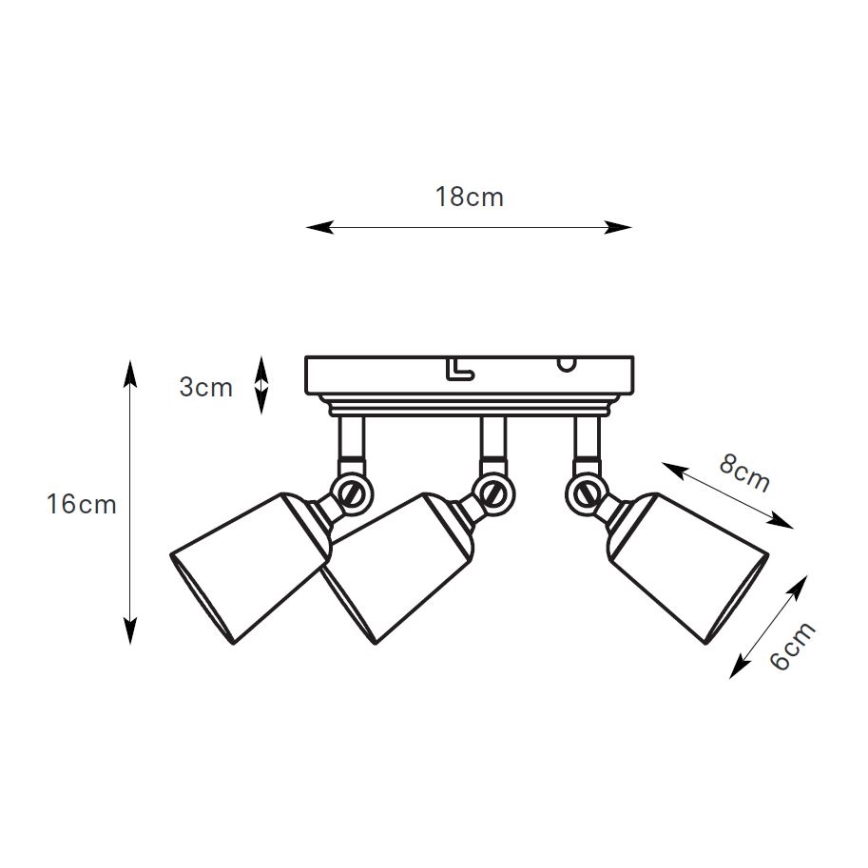 Markslöjd 108981 - Spotarmatur TINY 3xGU10/7W/230V blank krom
