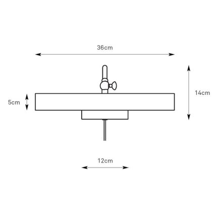 Markslöjd 108982 - Billedlampe CIGLIA 2xE14/40W/230V messing