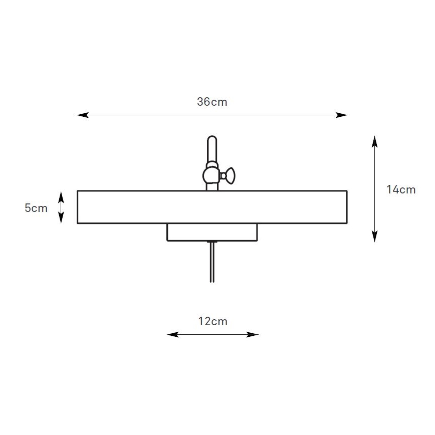 Markslöjd 108982 - Billedlampe CIGLIA 2xE14/40W/230V messing