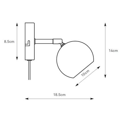 Markslöjd 108983 - Vægspot POP 1xGU10/7W/230V grå