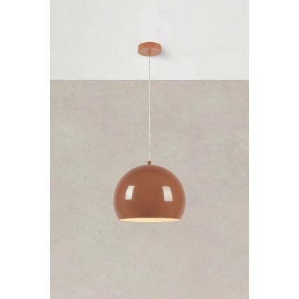 Markslöjd 108987 - POP pendel på ledning 1xE27/40W/230V Ø 28 cm brun