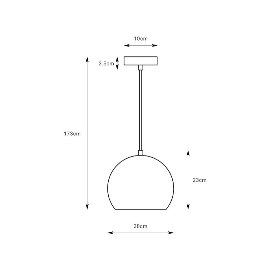 Markslöjd 108987 - POP pendel på ledning 1xE27/40W/230V Ø 28 cm brun