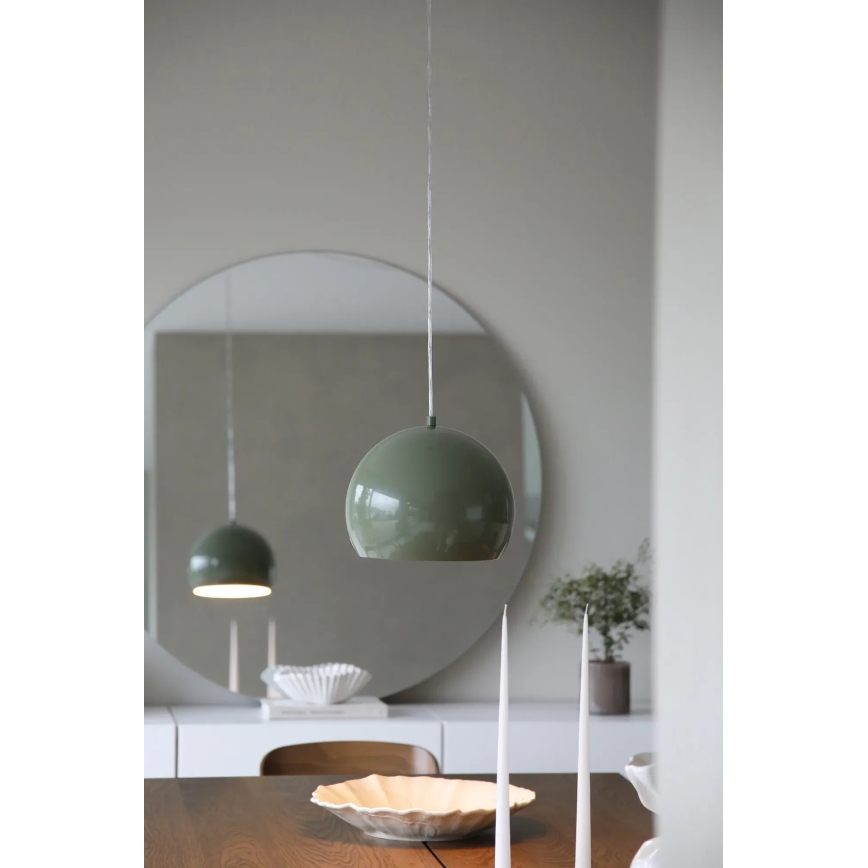 Markslöjd 108988 - Pendel på ledning POP 1xE27/40W/230V Ø 28 cm grøn